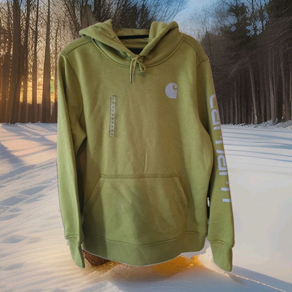 Carhartt Women's Clarksburg Fleece Hoodie Green Olive Heather Size M 102791